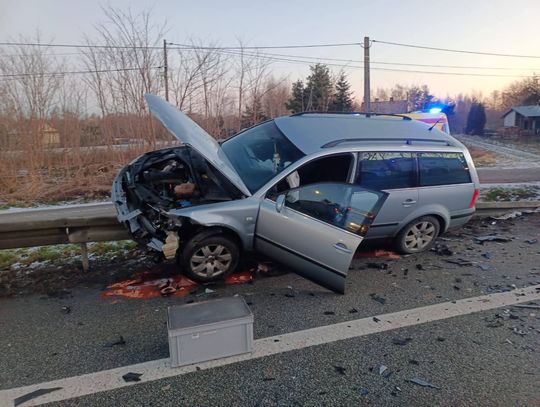 Ładna, wypadek drogowy, wypadek w Ładnej, powiat tarnowski, na sygnale, akcja ratunkowa, akcja ratownicza