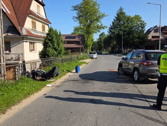 wypadek motocyklisty Dzianisz, Dzianisz wypadek, poważny wypadek motocyklowy, motocyklista w szpitalu, sezon motocyklowy bezpieczeństwo