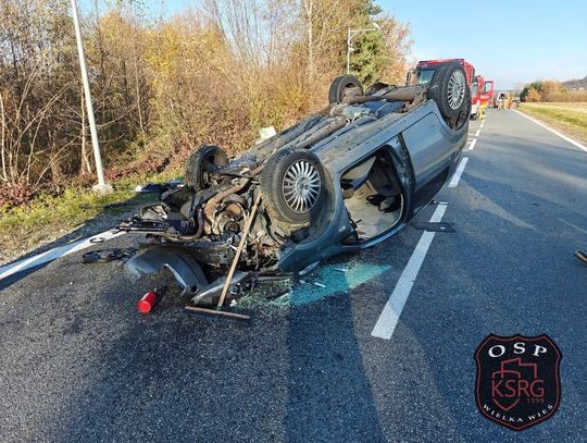 Poważny wypadek w Wielkiej Wsi. Śmigłowiec LPR w akcji [FOTO]