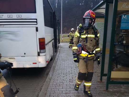 Pożar autobusu w Muszynie. Sytuacja została szybko opanowana (ZDJĘCIA)