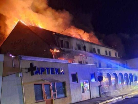 Pożar hotelu.