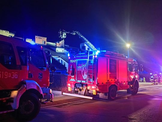 Kęty, pożar sadzy w przewodzie kominowym, powiat oświęcimski, osiedle Kamieniec w Kętach, straż pożarna, akcja gaśnicza