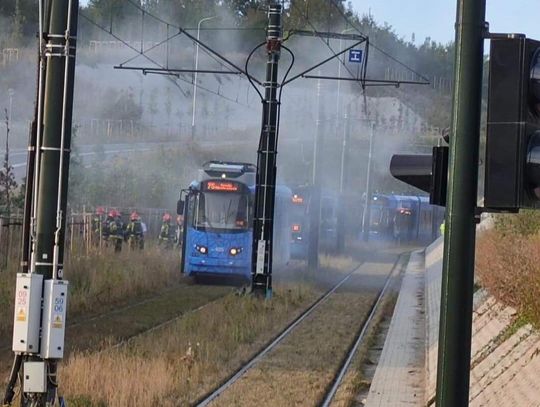 W rejonie Górki Narodowej zapalił się w tramwaju układ hamulcowy