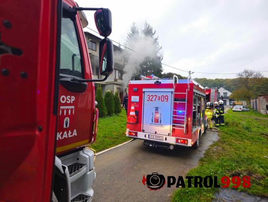Stoki, gmina Skała, powiat krakowski, pożar domu, pożar budynku mieszkalnego, straż pożarna, strażacy
