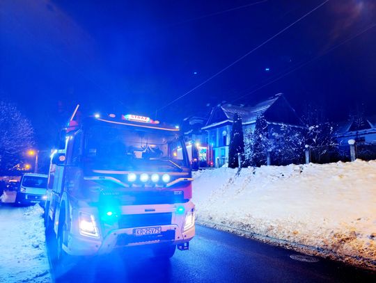 Rabka-Zdrój, Podhale, powiat nowotarski, ulica Wiejska, straż pożarna, akcja gaśnicza, pożar