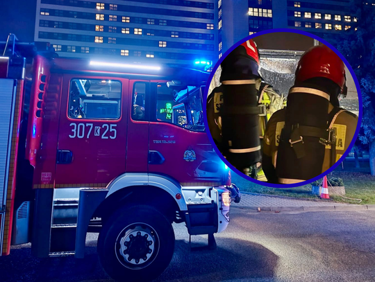 Pożar w Szpitalu Rydygiera w Krakowie. Ewakuowano 38 pacjentów, 10 osób z zatruciem [FOTO]