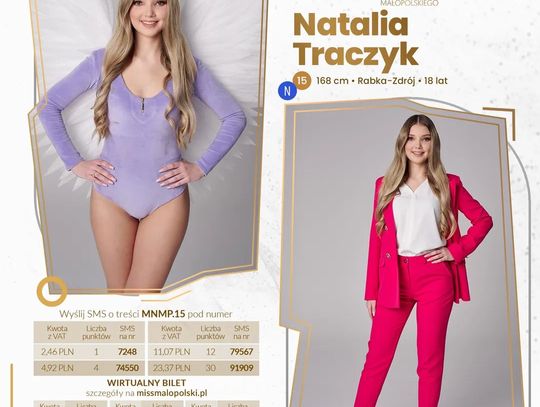 Rabczanka Natalia Traczyk w finale Miss Województwa Małopolskiego 2023