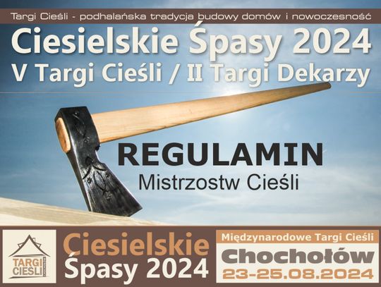 Na zdjęciu plakat promujący Targi Cieśli Chochołów 2024