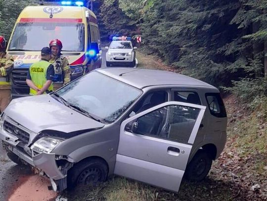 Samochód osobowy wypadł z drogi w miejscowości Berest