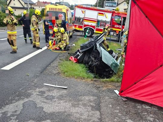 Michałowice, DK7, wypadek drogowy, akcja ratunkowa, powiat krakowski, poszkodowana osoba