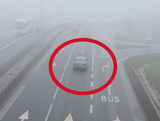 Zakopianka, Kraków, Małopolska, światła mijania, światła przeciwmgielne, gęsta mgła