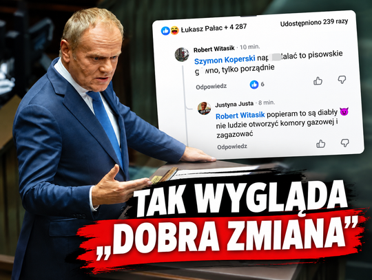 Skandaliczny komentarz pod wpisem Donalda Tuska. „Otworzyć komory gazowe i zagazować”