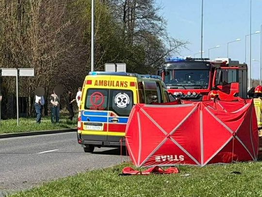 Śmiertelny wypadek w Tarnowie, Tarnów, śmiertelny wypadek, śmiertelny wypadek motocyklisty, akcja ratunkowa, reanimacja, śmierć motocyklisty, aleja Jana Pawła II w Tarnowie