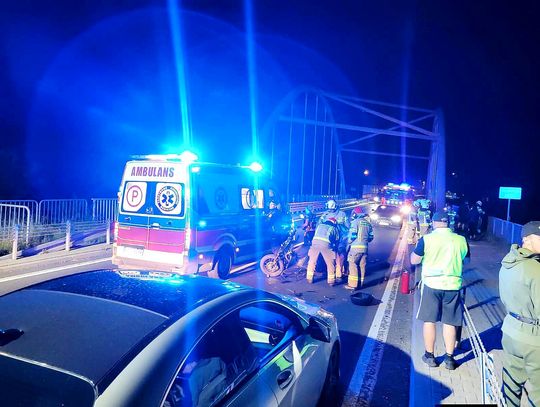 Sobotni wypadek na motocyklu w Gronkowie. Dwie osoby poszkodowane