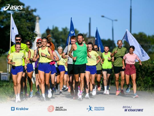 Na zdjęciu plakat promujący cyklu „Biegaj w Krakowie!"