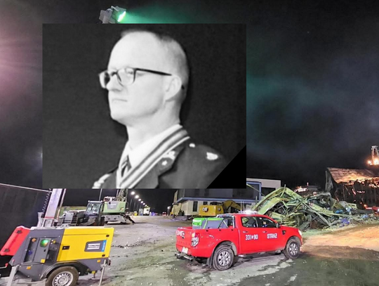 śmierć strażaka Kawle, pożar Kawle, OSP Sierakowice, zginął strażak ochotnik, śmierć strażaka pożar hala Kawle