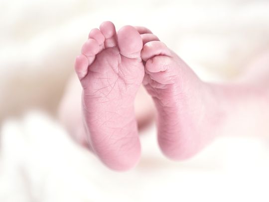 Na zdjęciu widzimy stopy noworodka