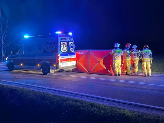 Tarnów, Dąbrowa Tarnowska, Breń, powiat tarnowski, na sygnale, wypadek drogowy, śmiertelne potrącenie pieszego, śmiertelny wypadek