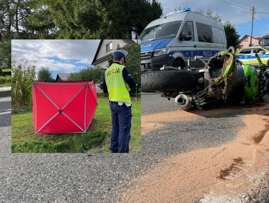 Faściszowa, tragedia w powiecie Tarnowskim, tragiczny wypadek motocyklisty, akcja ratunkowa, akcja służb