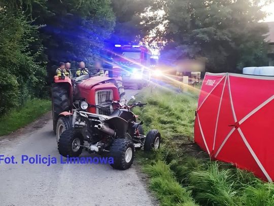 Tragedia w Lubomierzu. 31-latek zginął w zderzeniu quada z ciągnikiem rolniczym wypadek Lubomierz, wypadek quad ciągnik, śmiertelny wypadek Lubomierz, wypadek powiat limanowski, kierowca quada zginął, zderzenie quad ciągnik, tragedia Lubomierz, wypadek 18 lipca 2025