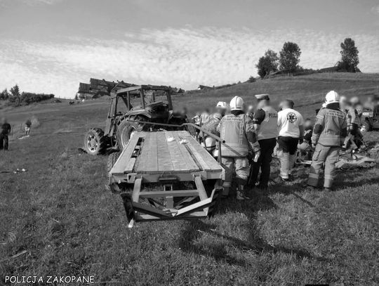 Tragedia w Murzasichlu. Nie żyje 57-latek, kierowca ciągnika był pijany
