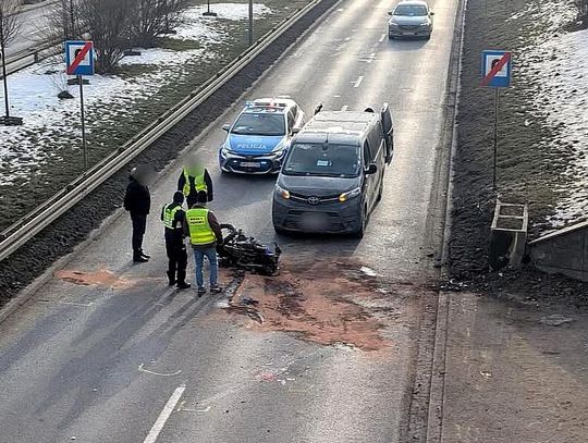 Kraków, rondo grunwaldzkie, tragedia w rejonie ronda grunwaldzkiego, śmierć motocyklisty w Krakowie, wypadek motocyklisty, wypadek śmiertelny motocyklisty