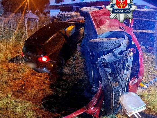 Mszana Górna, powiat limanowski, kolizje drogowe, wypadek drogowy, Mszana Dolna, Nowe Rybie, wypadek drogowy