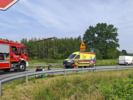 Podolsze, śmiertelny wypadek, śmierć rowerzysty, na sygnale, akcja ratunkowa, akcja ratownicza, wypadek, śmiertelne potrącenie