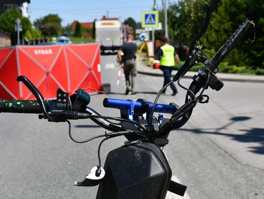 Na zdjęciu miejsce śmiertelnego wypadku w Sułkowicach