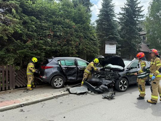 wypadek Biały Dunajec, zderzenie samochodów Biały Dunajec, dzieci ranne wypadek, akcja ratunkowa Biały Dunajec, policja Biały Dunajec