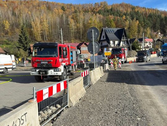 Tylmanowa, Ochotnica Dolna, przerwany gazociąg, akcja ratunkowa służb, akcja ratunkowa w Tylmanowej, na sygnale, przerwany gazociąg