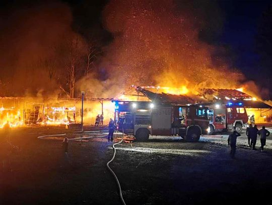 Walka z żywiołem w Wysokiej. Pożar strawił zabudowania gospodarcze [FOTO]