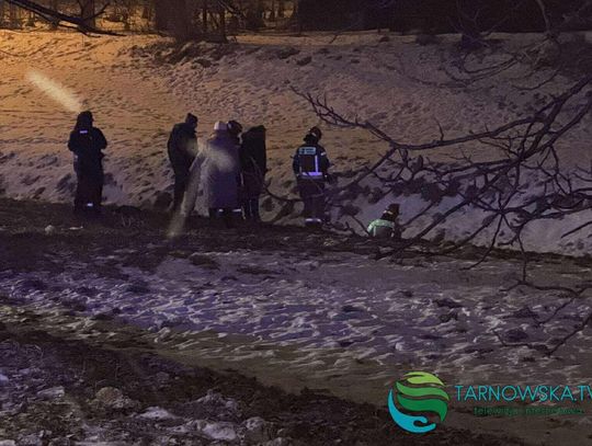 Tarnów, 70-letni mężczyzna w rzece, nocna akcja w Tarnowie, wieczorna akcja w Tarnowie, akcja ratunkowa w Tarnowie, nietypowe zdarzenie w Tarnowie