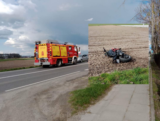 Wymusił pierwszeństwo i potrącił motocyklistę w Pobiedniku Wielkim