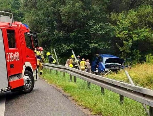 Na zdjęciu służby podczas akcji ratunkowej na autostradzie A4