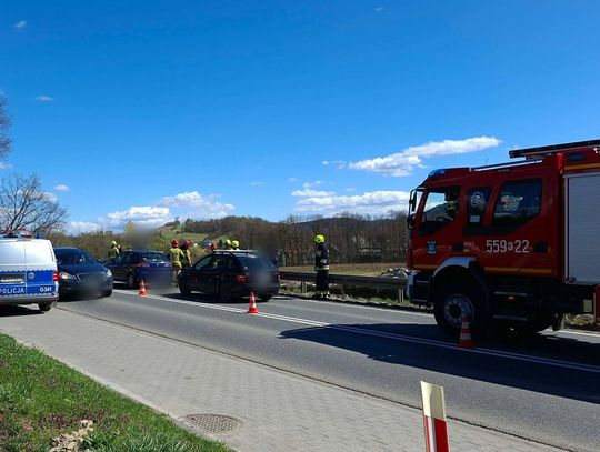 Inwałd, powiat wadowicki, DK52, droga krajowa, wypadek w inwałdzie, straż pożarna, strażacy
