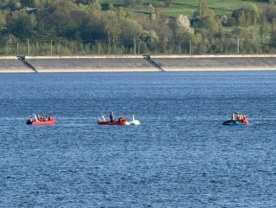 Dąbrówka, Jezioro Mucharskie, powiat wadowicki, powiat suski, na sygnale, wypadek żaglówki, wypadek na Jeziorze Mucharskim