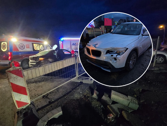 Olkusz, ulica Słowackiego, zderzenie na ulicy Słowackiego w Olkuszu, powiat olkuski, na sygnale, wypadek drogowy