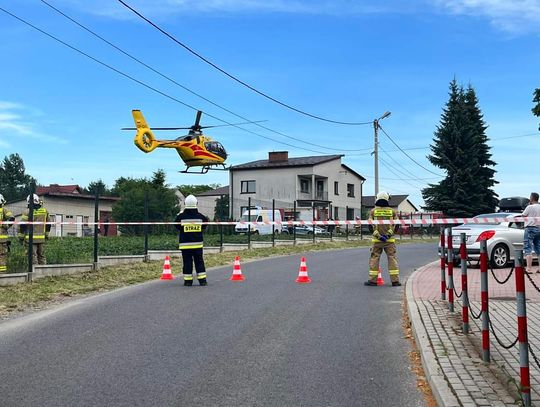 Wypadek podczas prac polowych w Cianowicach. Śmigłowiec w akcji [FOTO]