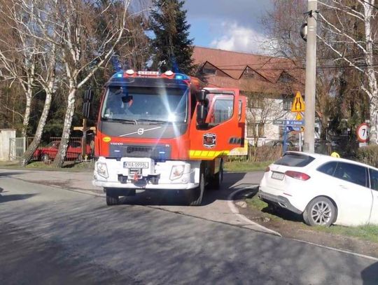 Na zdjęciu miejsce wypadku na terenie Michałowic