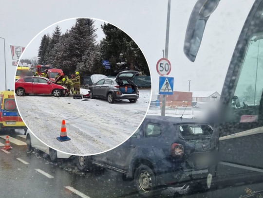 Poronin, Libertów, Zakopianka, Głogoczów, wypadek na Zakopiance, wypadek w Poroninie, zimowe warunki na małopolskich drogach