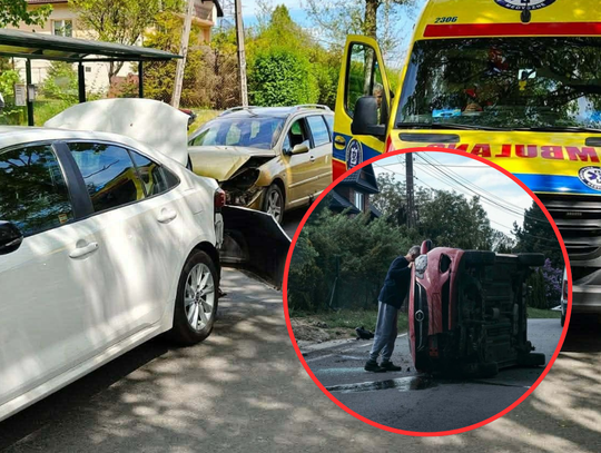 Zalas, Więcławice, powiat krakowski, gmina Michałowice, gmina Krzeszowice, akcja ratunkowa, wypadek drogowy, wypadek samochodowy