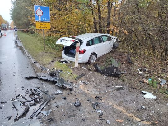 Piątkowy wypadek na trasie od Jaroszowca w stronę Bogucina