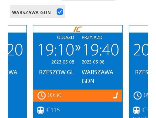 Z Rzeszowa do Warszawy w 30 minut? Na stronie PKP Intercity to możliwe