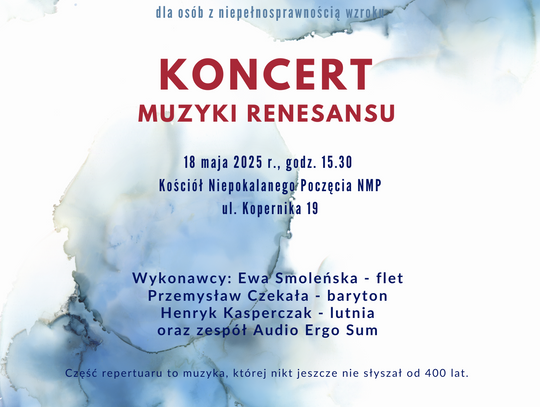 Zapraszamy do Krakowa na niezwykły Koncert Muzyki Renesansu!