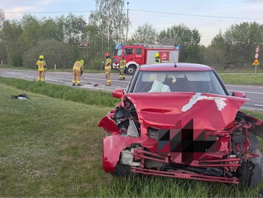 Skrzynka, Dąbrowa Tarnowska, powiat dąbrowski, na sygnale, akcja ratunkowa, straż pożarna, wypadek drogowy