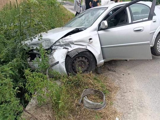 Na zdjęciu jeden z pojazdów biorący udział w wypadku na terenie Cianowic