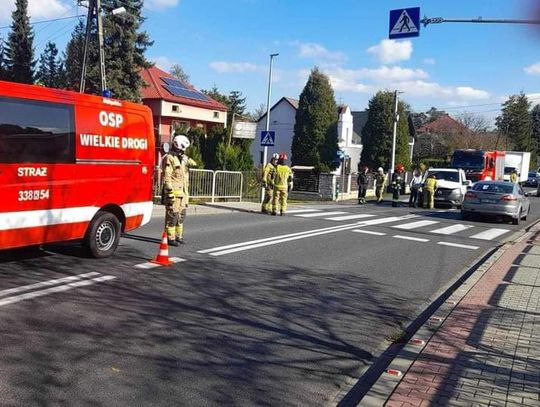 Zderzenie dwóch samochodów na drodze krajowej w Jaśkowicach