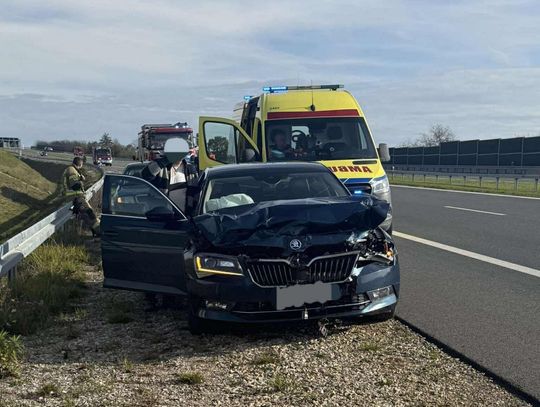 Trasa S7, wypadek drogowy, kolizja drogowa, trasa S7 w kierunku Warszawy rynek zderzenie na wysokości miejscowości Goszcza, kierowca miał prawie 3 promile
