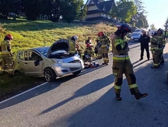 Zderzenie dwóch samochodów w Dzianiszu. Jedna osoba poszkodowana